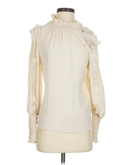 Max Studio Long Sleeve Blouse In Neutral