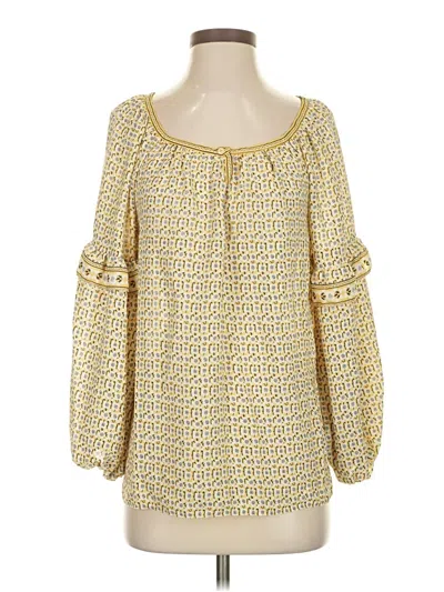 Pre-owned Max Studio Long Sleeve Blouse In Yellow