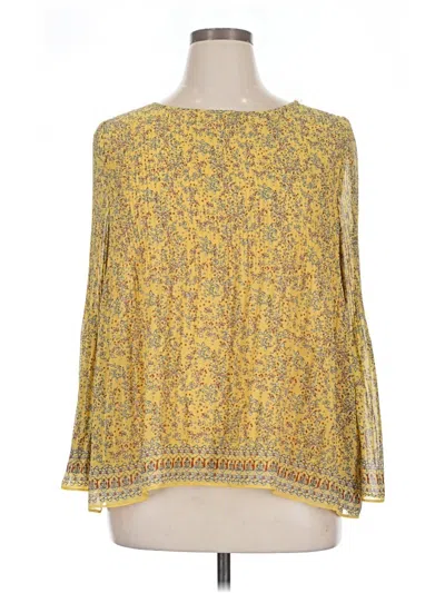 Pre-owned Max Studio Long Sleeve Blouse In Yellow