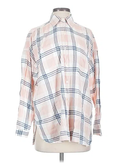 Pre-owned Max Studio Long Sleeve Button Down Shirt In Pink