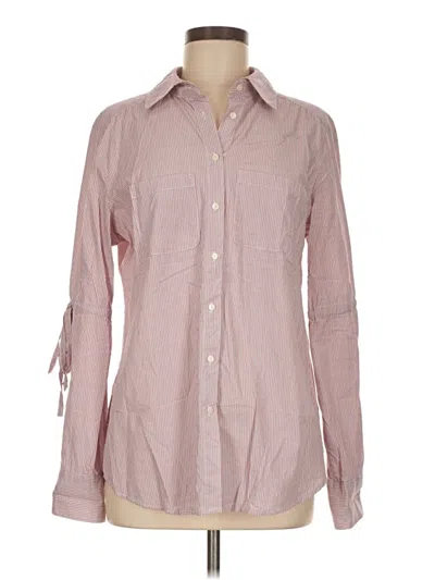 Pre-owned Max Studio Long Sleeve Button Down Shirt In Pink