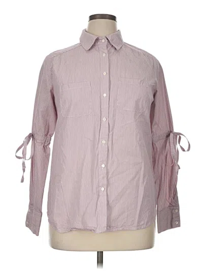 Pre-owned Max Studio Long Sleeve Button Down Shirt In Red