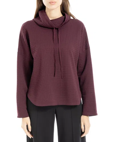 Max Studio Long Sleeve Cowl Neck Top In Purple