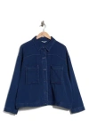 Max Studio Long Sleeve Denim Jacket In Blue