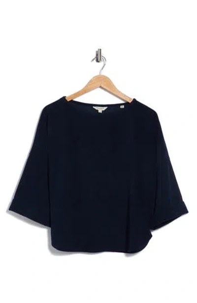 Max Studio Long Sleeve Knit Corduroy Top In Blue