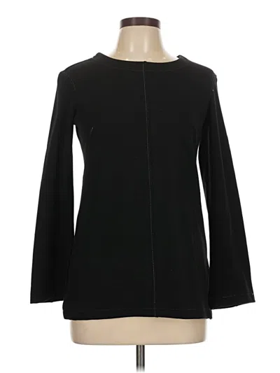 Pre-owned Max Studio Long Sleeve Top Black Boatneck Tops