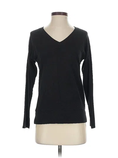 Pre-owned Max Studio Long Sleeve Top Black V Neck Tops