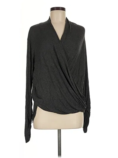 Pre-owned Max Studio Long Sleeve Top Gray Cowl Neck Tops