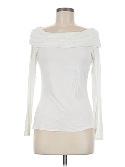 Pre-owned Max Studio Long Sleeve Top Ivory Cowl Neck Tops