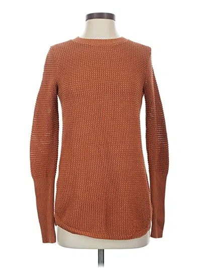 Pre-owned Max Studio Long Sleeve Top Orange Crew Neck Tops