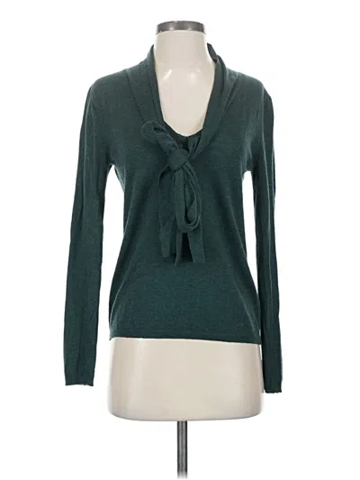 Pre-owned Max Studio Long Sleeve Top Teal Cowl Neck Tops In Blue