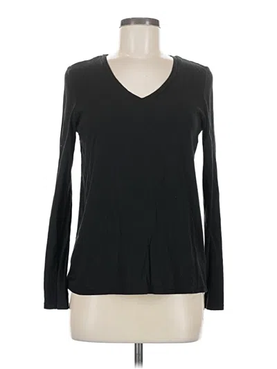 Pre-owned Max Studio Long Sleeve T-shirt In Black