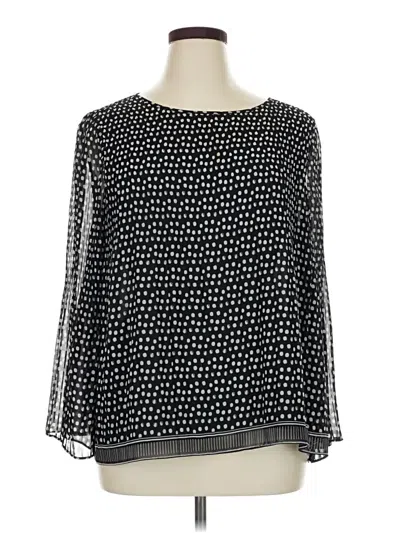 Pre-owned Max Studio Long Sleeve T-shirt In Black