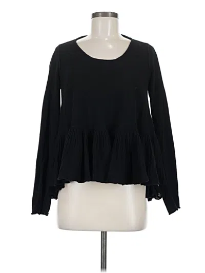 Pre-owned Max Studio Long Sleeve T-shirt In Black