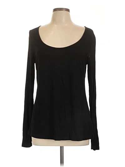 Pre-owned Max Studio Long Sleeve T-shirt In Black