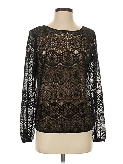 Pre-owned Max Studio Long Sleeve T-shirt In Black