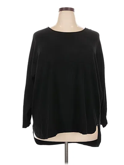 Pre-owned Max Studio Long Sleeve T-shirt In Black