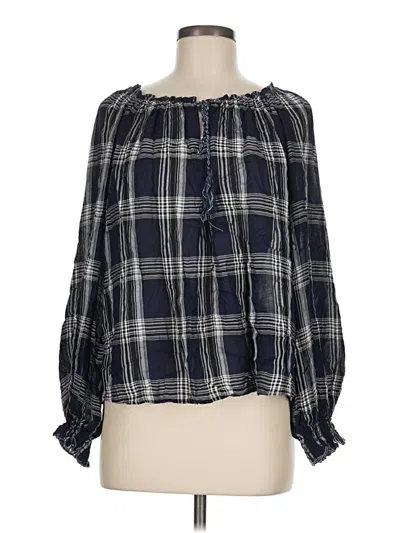 Pre-owned Max Studio Long Sleeve T-shirt In Blue