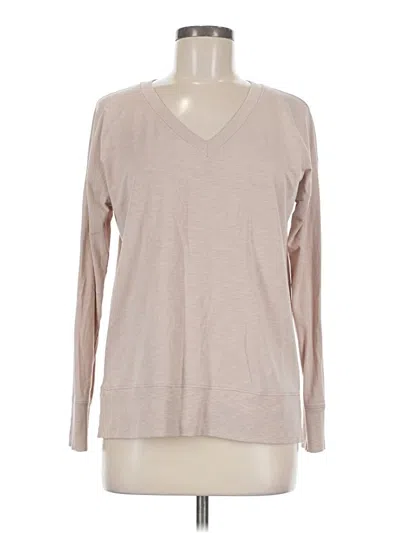 Pre-owned Max Studio Long Sleeve T-shirt In Brown