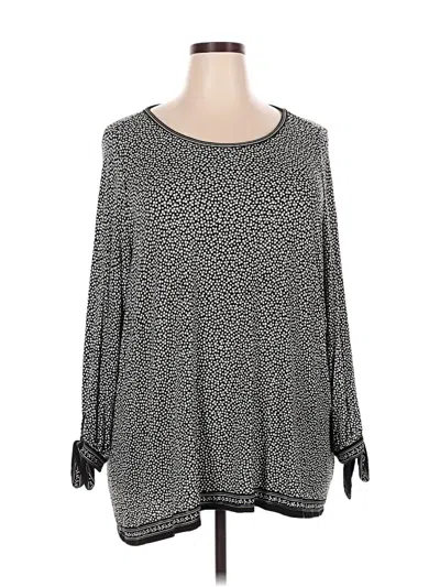 Pre-owned Max Studio Long Sleeve T-shirt In Gray