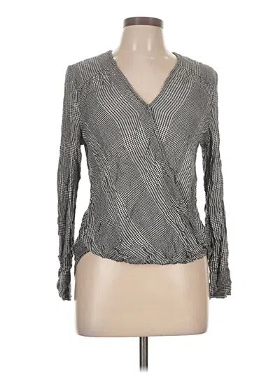 Pre-owned Max Studio Long Sleeve T-shirt In Gray