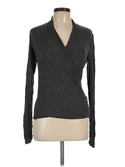 Pre-owned Max Studio Long Sleeve T-shirt In Gray