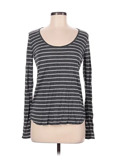 Pre-owned Max Studio Long Sleeve T-shirt In Gray