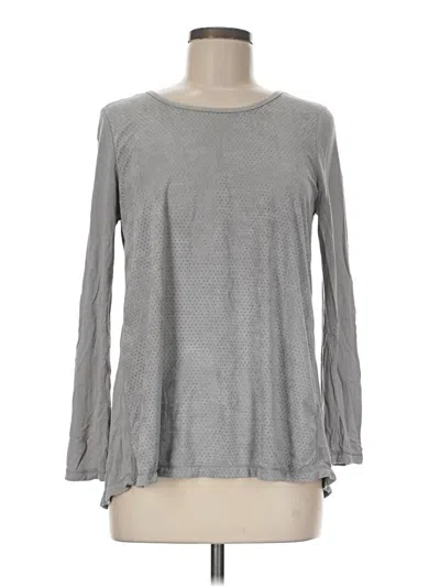 Pre-owned Max Studio Long Sleeve T-shirt In Gray