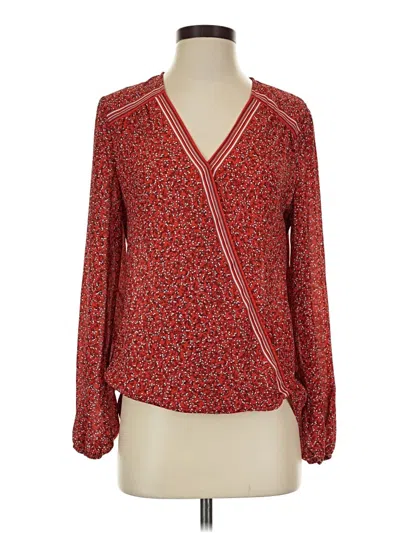 Pre-owned Max Studio Long Sleeve T-shirt In Red