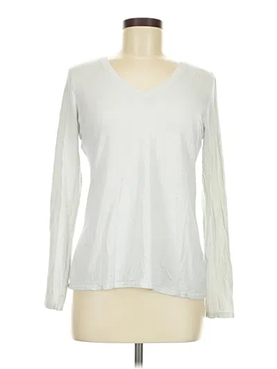 Pre-owned Max Studio Long Sleeve T-shirt In Silver