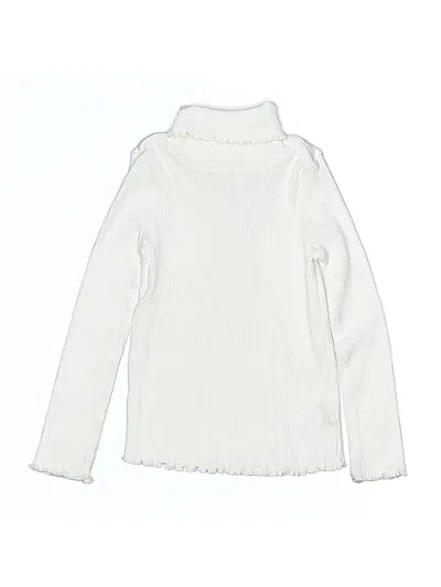 Pre-owned Max Studio Kids' Long Sleeve Turtleneck In Ivory