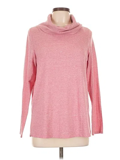Pre-owned Max Studio Long Sleeve Turtleneck In Pink