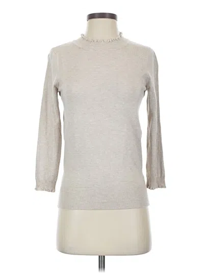 Pre-owned Max Studio Long Sleeve Turtleneck In Silver