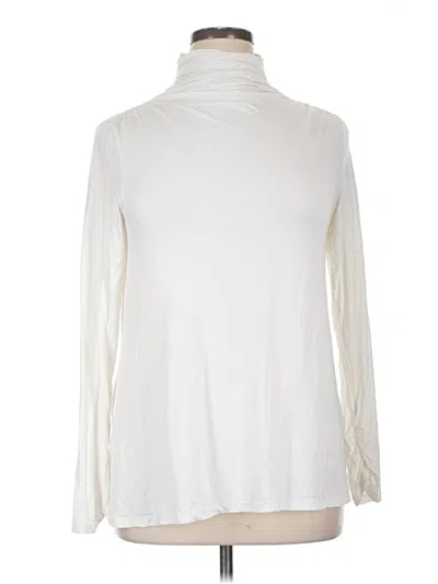 Pre-owned Max Studio Long Sleeve Turtleneck In White