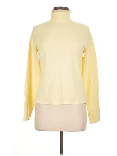 Pre-owned Max Studio Long Sleeve Turtleneck In Yellow
