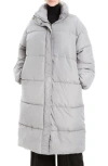Max Studio Longline Puffer Jacket In Gray