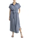 Max Studio Maxi Shirt Dress In Blue