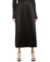 Max Studio Satin Pleated Midi Skirt