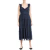 Max Studio Mesh Sleeveless Maxi Dress In Sapphire