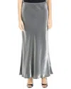 Max Studio Bias Cut Satin Midi Skirt In Silver