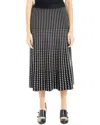 Max Studio Midi A-line Skirt In Black