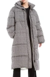 Max Studio Midi Puffer Jacket In Gray