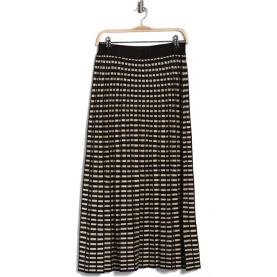 Max Studio Midi Sweater Skirt In Black