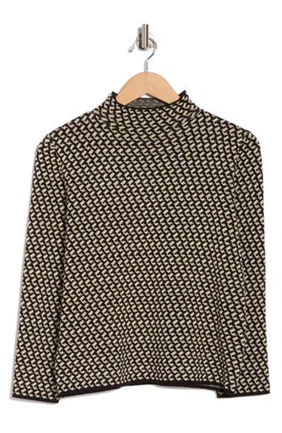 Max Studio Mock Neck Sweater In Black