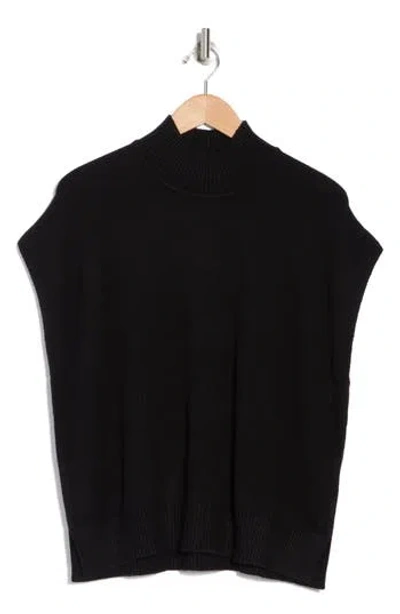 Max Studio Mock Neck Sweater In Black