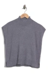 Max Studio Mock Neck Sweater In Blue