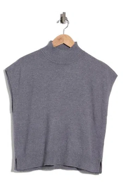 Max Studio Mock Neck Sweater In Blue