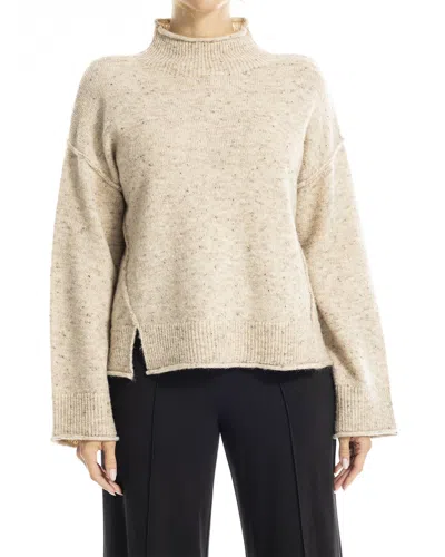 Max Studio Mock Neck Sweater In Neutral