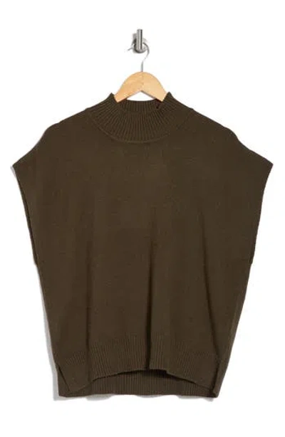 Max Studio Mock Neck Sweater In Loden