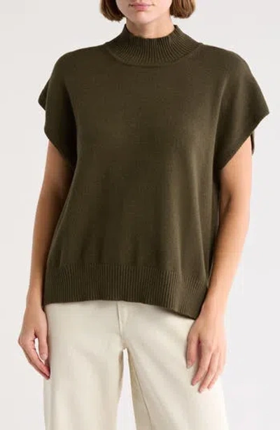 Max Studio Mock Neck Sweater In Loden-loden